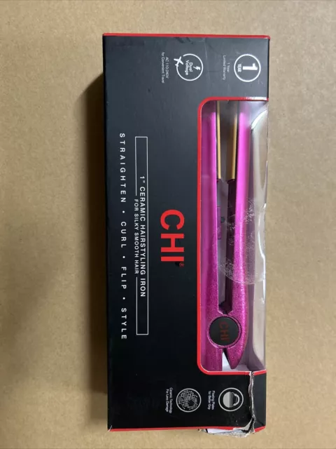 CHI 1" Ceramic Hairstyling Iron Limited Edition CA1201 "Glazing Fuchsia" SEALED