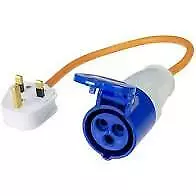 UK Hook Up Site Lead Adapter 3 Pin Mains Conversion Lead Plug Caravan Motorhome