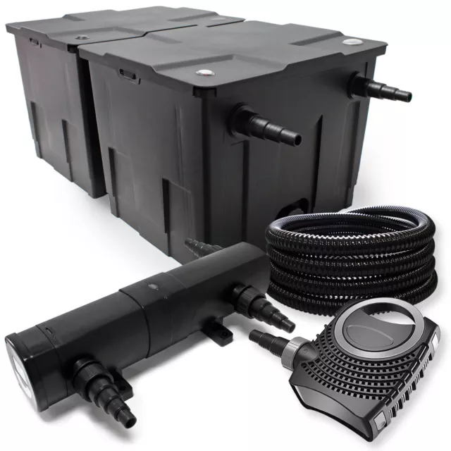 Kit de filtration de bassin Filtre 60000l Pompe éco Stérilisateur UVC 18W 062