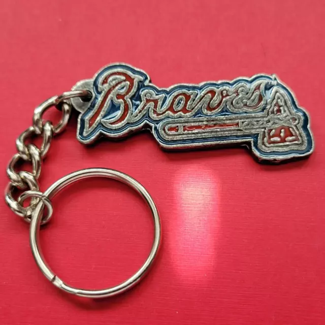 NOS Vintage Official 1992 Atlanta Braves Metal Keychain 220576G