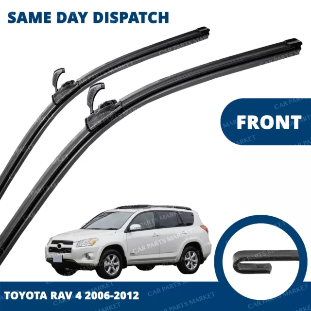 Front Windscreen 24" 16" Flat Aero Wiper Blades Pair for Toyota RAV 4 06-12