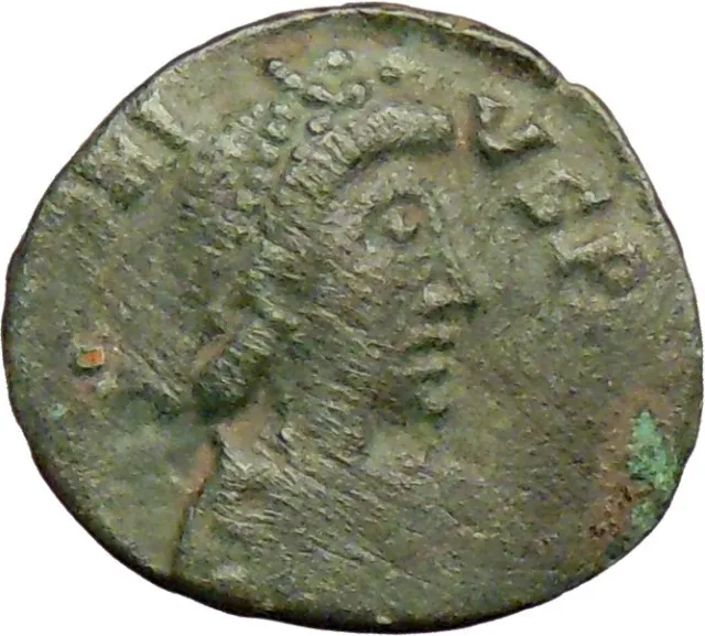 Honorius w Kneeling suppliant  395AD Ancient Roman Coin Very Rare  i29296