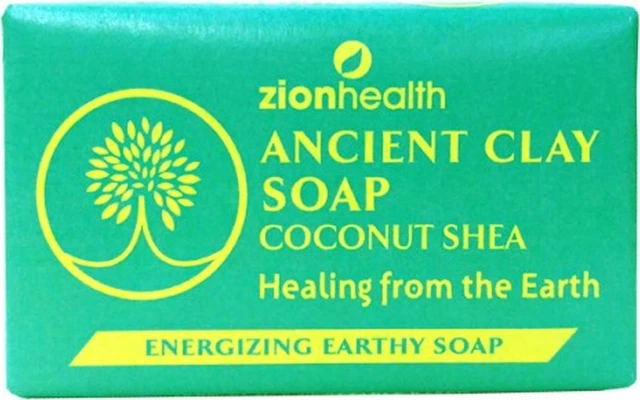 Jabón antiguo de karité de coco de arcilla de Zion Health, 6 oz