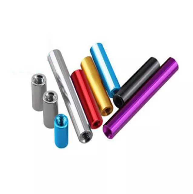 M3 colonna in alluminio manicotto filettato rotondo connettore dado stagnante / OD 5 mm