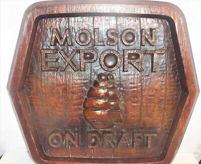 PC4 -- Vintage MOLSON EXPORT SIGN Bar Sign Beer Sign Beer Advertising Man Cave