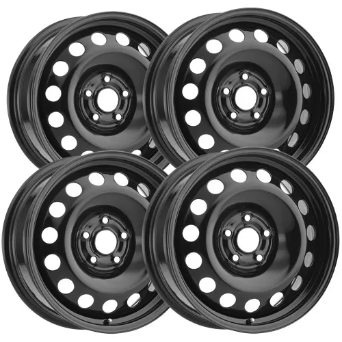 (4) Vision SW60 Steel Mod 17x6.5 5x120 +42mm Matte Black Wheels Rims 17" Inch