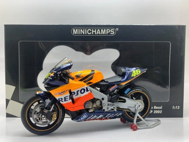 MINICHAMPS 1/12 HONDA RC211V 2002 Valentino Rossi Repsol