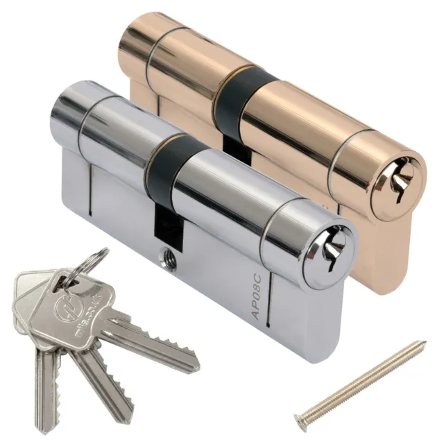 Euro Cylinder Barrel UPVC Front Door Lock 6 Pin Anti Snap Mila BreakSafe