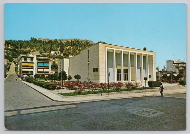 Lamia Greece, Municipal Theater, Vintage Postcard