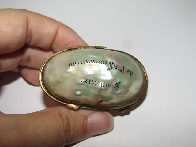 Boite A Chapelet En Nacre Souvenir De Communion Xix Eme Mop Egg Box