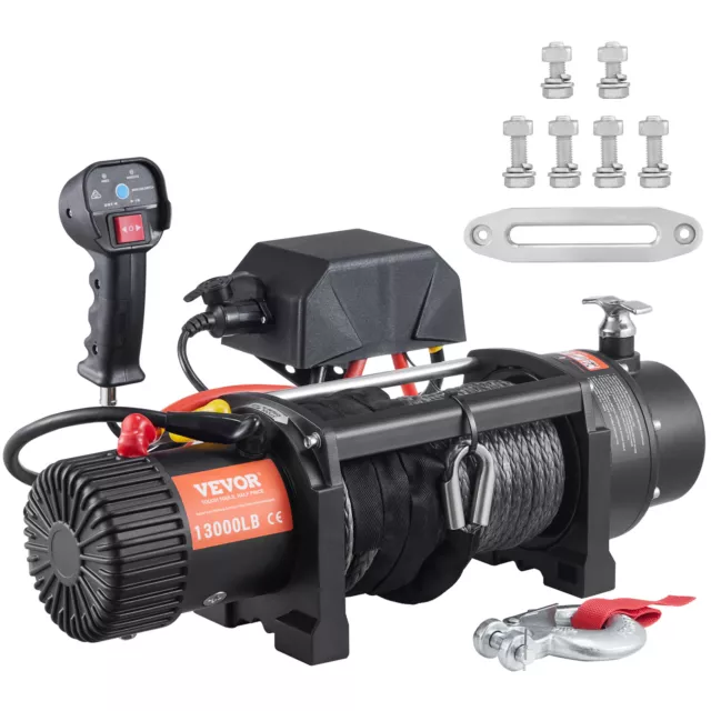 VEVOR Electric Winch 13000LBS Synthetic Rope Wireless 12V Truck Winch 4WD ATV