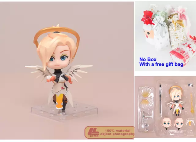 Anime Game Overwatch Mercy 790 Big Head Cute Face change PVC Figure Toy Gift