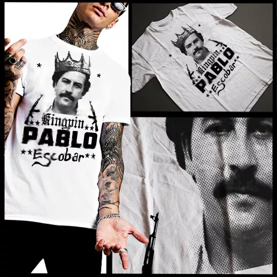 Kingpin Wearing Crown T-Shirt weed sicario Colombia Medellin new cotton tee