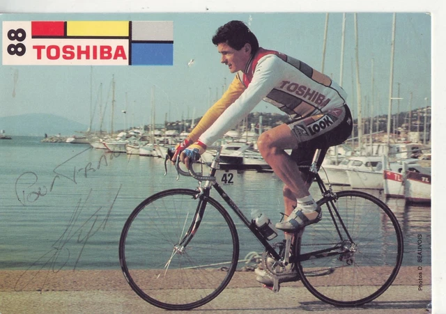 CYCLISME carte cycliste MARC MADIOT équipe TOSHIBA 1990 Signée