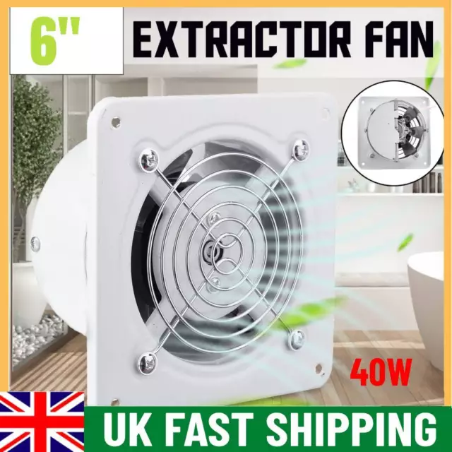 6 inch Ventilation Extractor Exhaust Fan Blower Window Wall Kitchen Bathroom