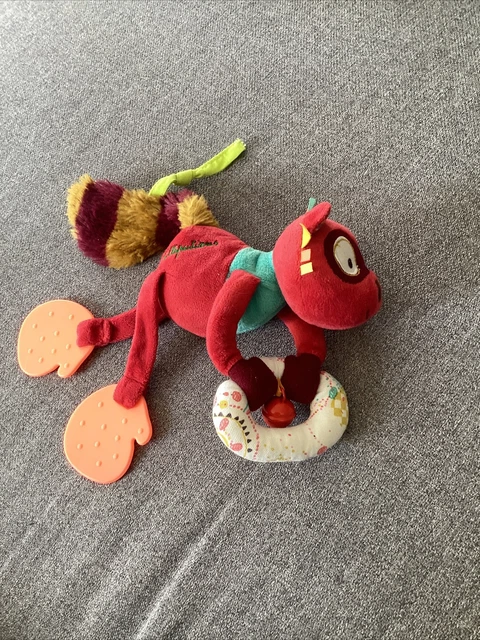 o/ Doudou peluche d’activités lilliputiens Georges le lémurien rouge grelot