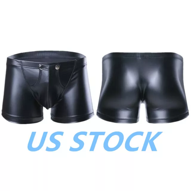US Mens Wetlook Sport Loose Hot Lounge Boxer Short Pants Booty Shorts  Underwear