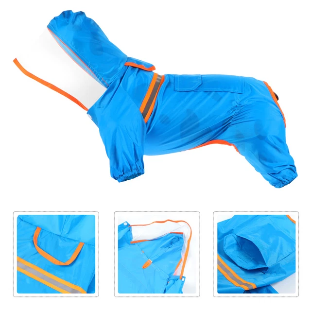 Capuche Pet Raincoat Dog Raincoat Dog Dog Dog Poncho Reflective Strip Coat