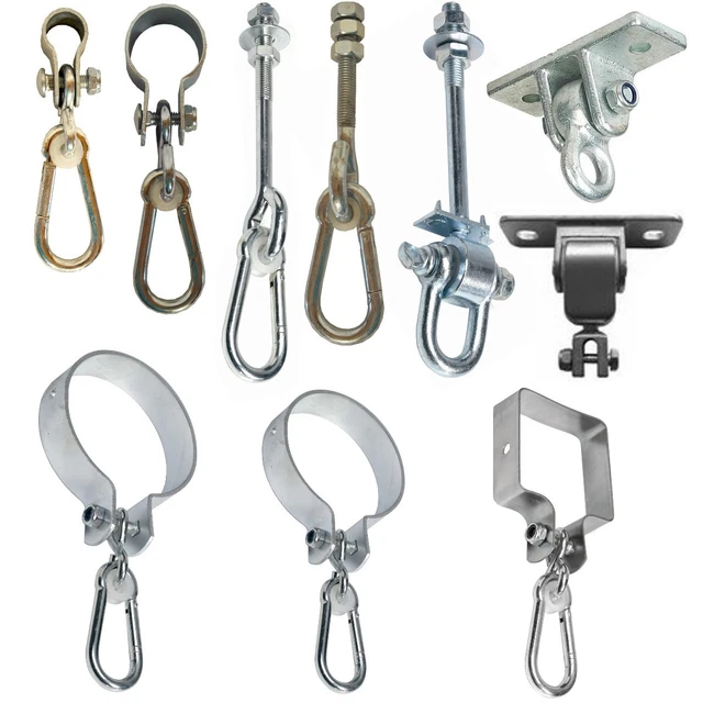 Ganci Per Altalena KOTARBAU - Set Di 2 In Acciaio Zincato Con Moschettone Per Altalene E Amache - Foto 3