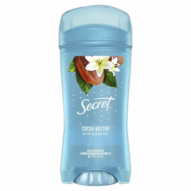 Antitranspirante y desodorante Secret Clear Gel con aroma a manteca de cacao 2,6 onzas