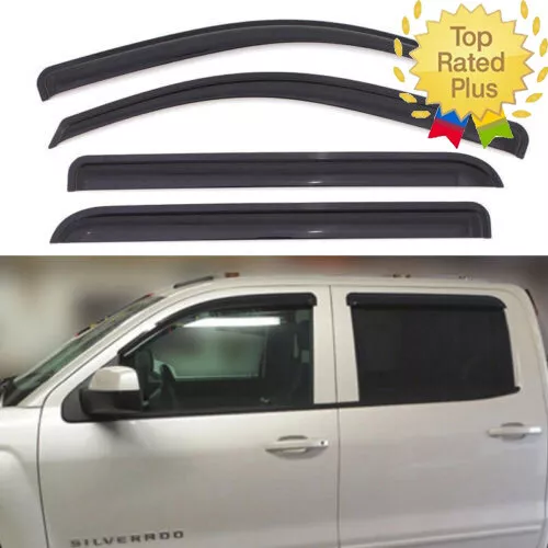 For 2014-2018 Chevy Silverado/GMC Sierra 1500/ 2500/3500 CREW CAB Window Visors.