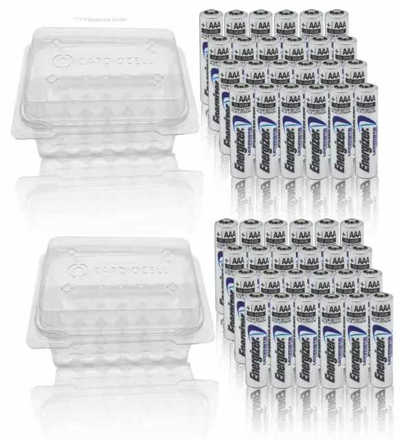 48x Energizer Ultimate AAA Micro Lithium FR03 L92 1,5V in CardioCell Box