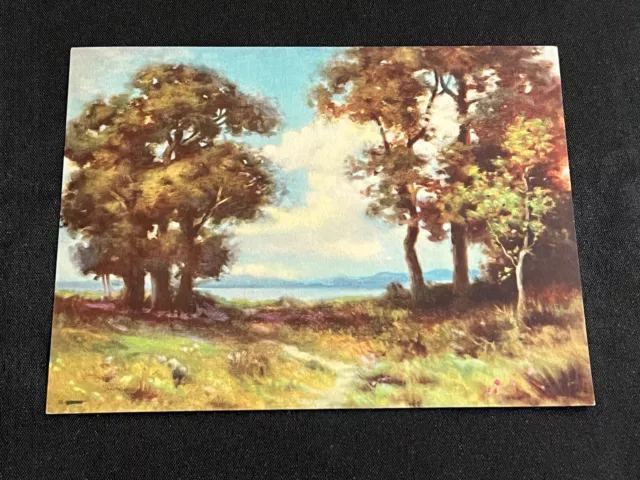 Vintage LAKESIDE VIEW Lithograph Circa 1950's Similar to Atkinson Fox