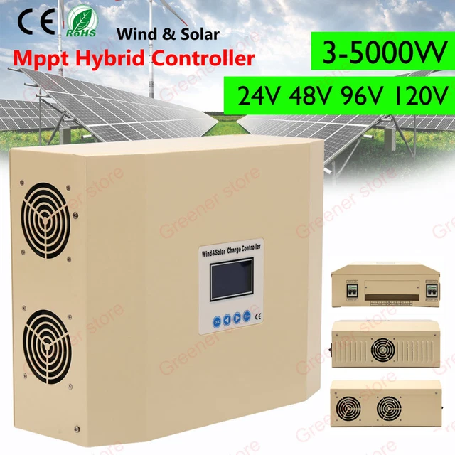 Régulateur Hybride Solaire éolien MPPT 800W 12V/24V – Chargeur Vert Avec Gestion Dump Load