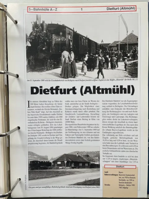 Dietfurt (Altmühl) aus Das große Archiv der Bahnhöfe
