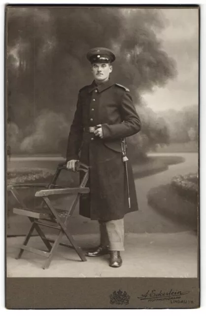 Fotografie Arthur Eckerlein, Lindau i. B., Paradiesplatz, Soldat im Kgl. Bayer.