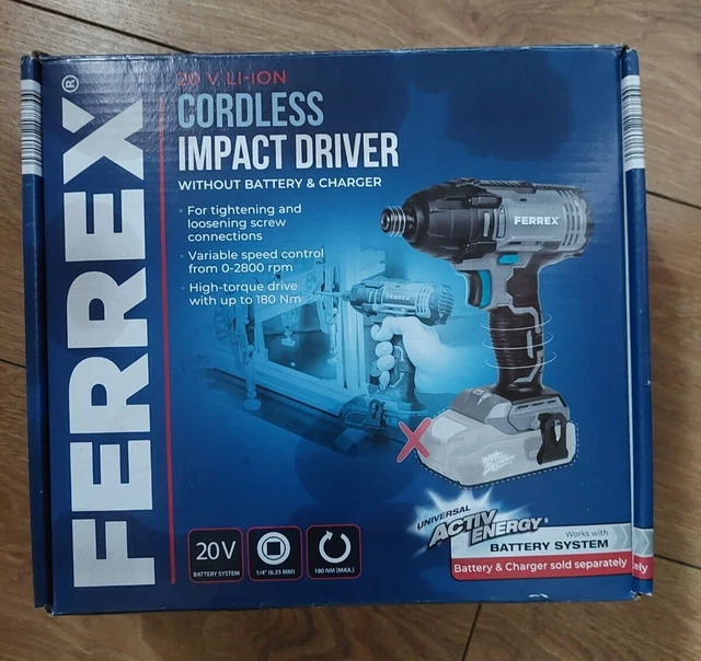 FERREX IMPACT DRIVER 20v Cordless Body Only Bare Unit No Battery No