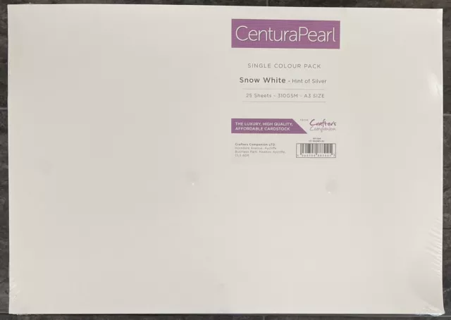 Crafter's Companion Centura Perla Blancanieves Sujeto de Plata - Tarjeta A3 Stock