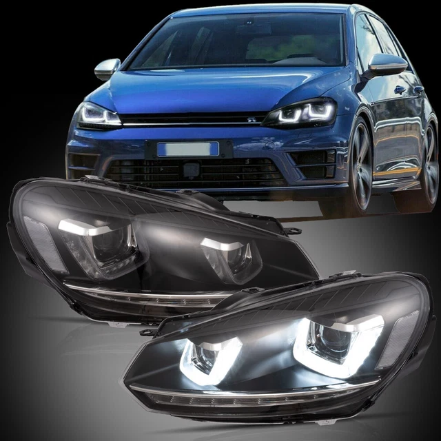 LED PROJECTOR HEADLIGHTS DRL w/ Sequential Indicator For 20102014 VW