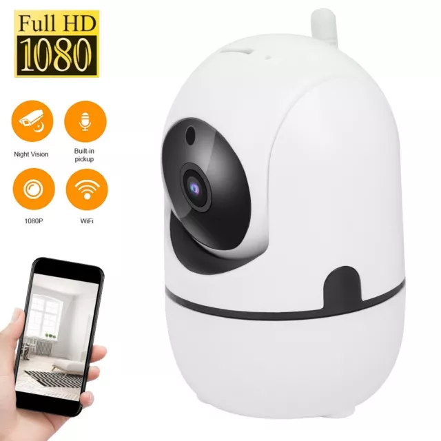 1080P Camera Intercom Baby Monitor IR Nigjht View 360° 6LEDS For Home Security