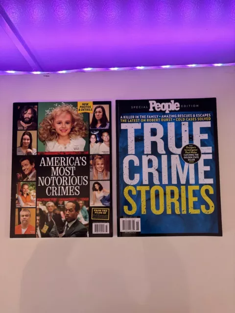 Lot Of (2) Collectors True Crime Magazines - Read Description - Great Quality
