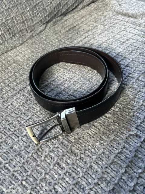 OSPREY LONDON LEATHER Black belt Reversible belt size XL 40 44