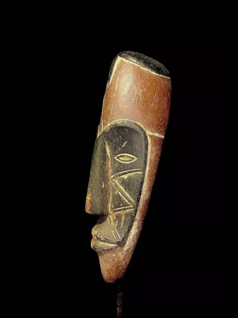 African mask Hand Carved wood Face Tribal antique wall decor Fang Mask -3150