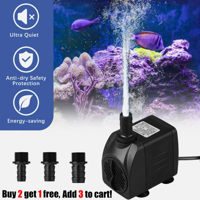 396GPH Small Submersible Water Pump Fish Tank Pond Aquarium Fountain Pump Mute