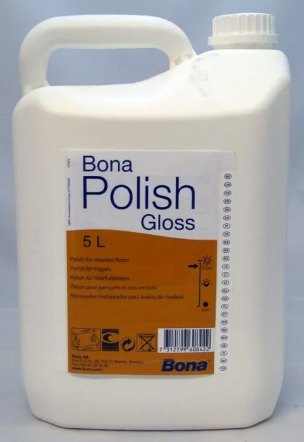 Bona Polish Gloss Glänzend 5 L Parkettpflege versiegelt