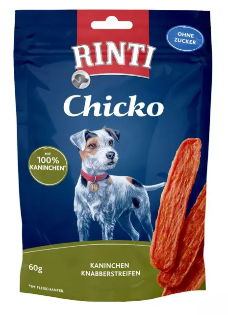 Rinti Friandise Friandises Chicko Lapin 12x 60g Friandise pour Chien Leckerlie