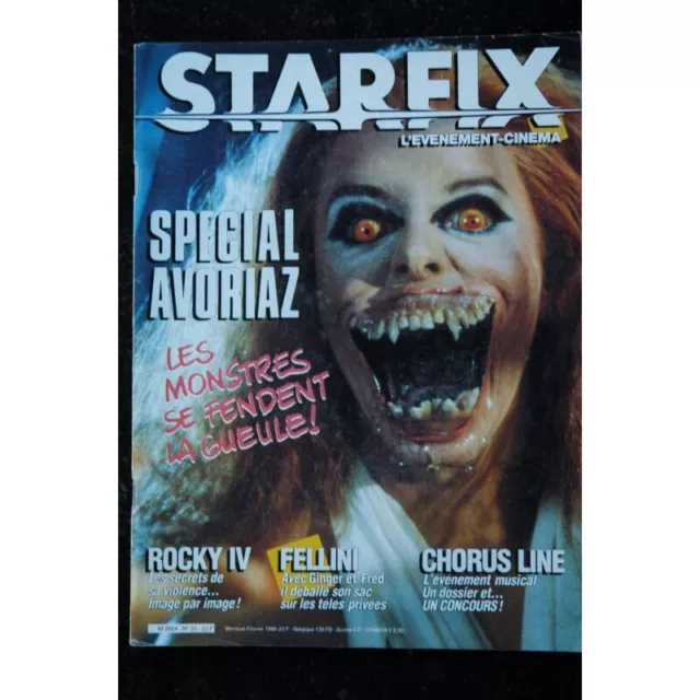 Starfix 033 1986 Special Avoriaz Sylvester Stallone Rocky Iv  Interview Fellini