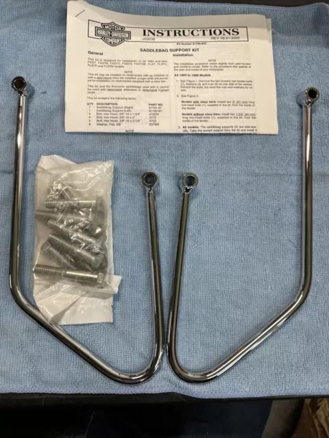 Harley Davidson 91790-84C Saddlebag Support Mounting bracket Kit Softail NOS NEW