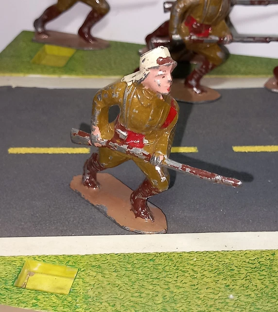 Soldats De Plomb Creux – 3 Chasseurs Alpins, Charge, échelle 54mm (WWI, Occasion)