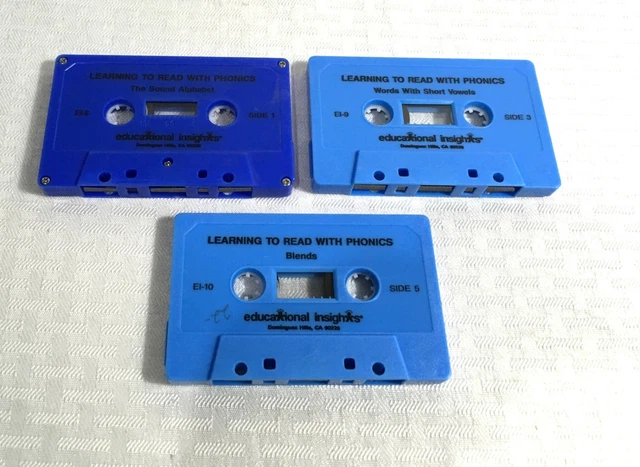 Language Learning Cassette LEARNING TO READ With Phonics / 3 Cassette Tapes By Educational ...