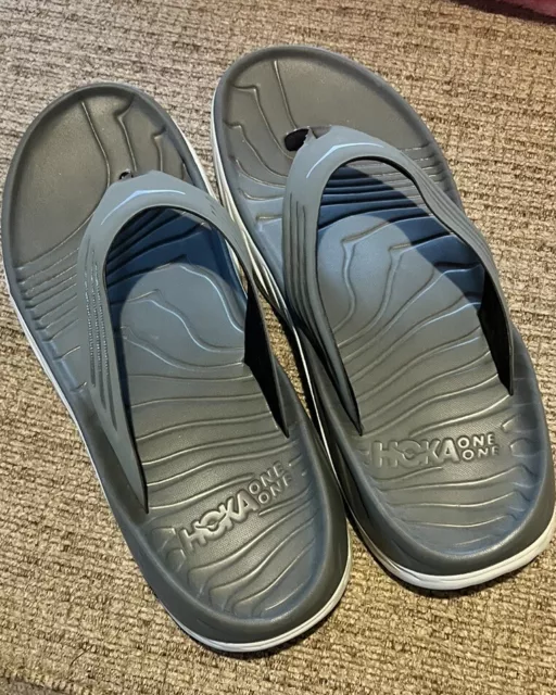 HOKA ONE ONE Ora Recovery Flip Flop Sandals 1099675 | Gray Men’s US ...