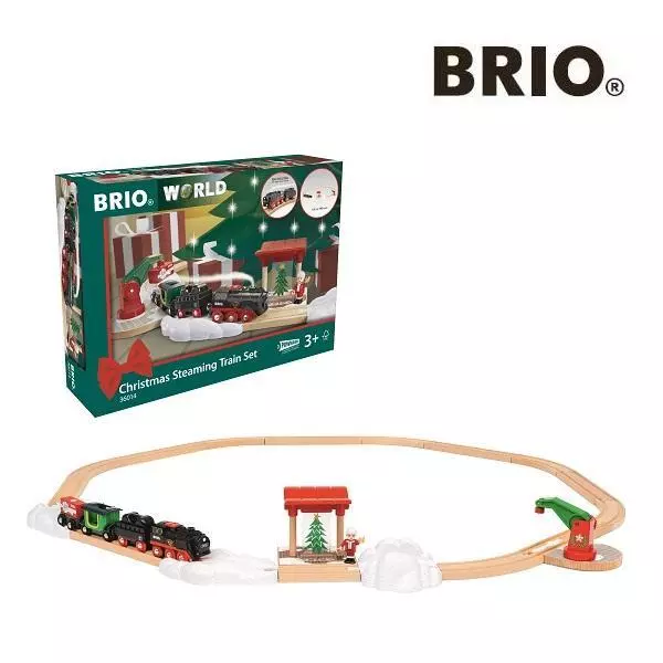 BRIO Christmas Steaming Train Set 36014 Electric Vehicles Toy Wooden Rail Japan