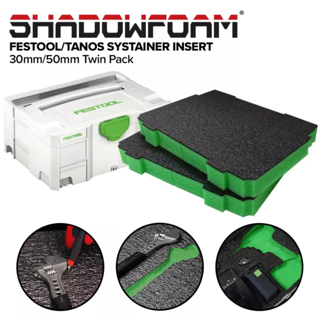 Shadow Foam Festool/TANOS T-LOC Systainer Insert | Cut and Peel Foam