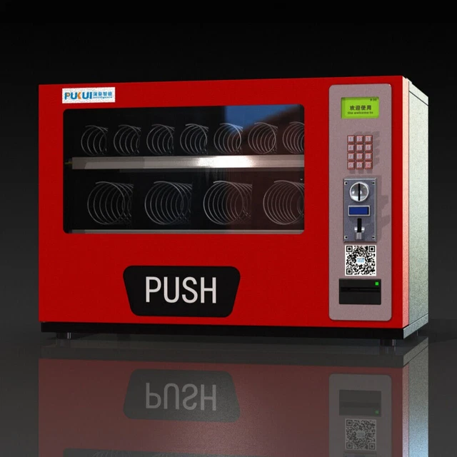 Countertop Desktop Snack Vending Machine 11 Selections For Coin/Card/Cash/Token