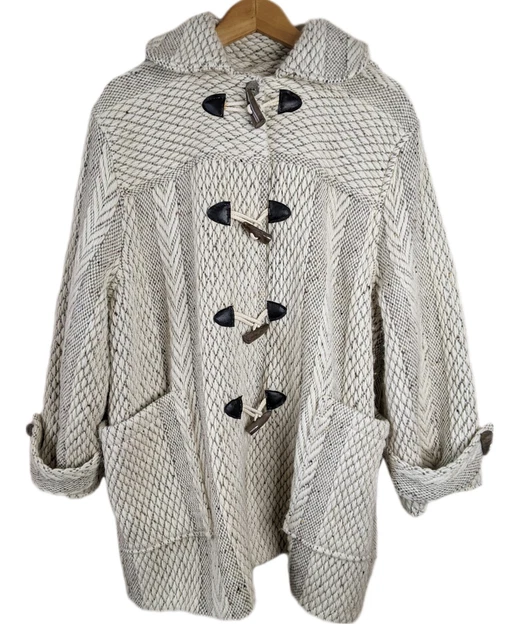 Borsone vintage anni '80 tessitori Branigan Irlanda lana tessuta oversize L 16-18