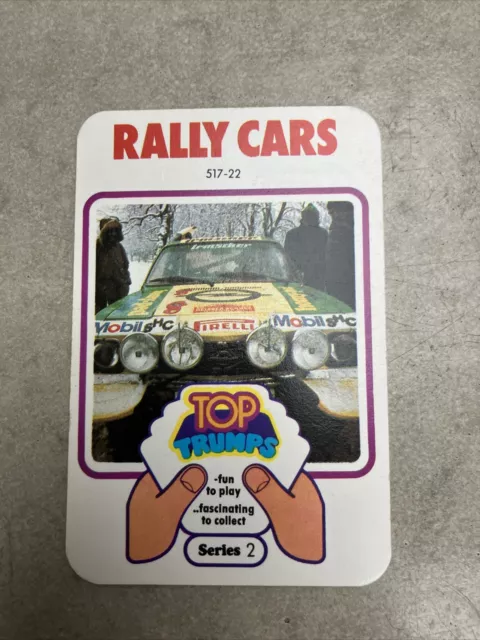 Vintage Rally Cars Top Trumps game series 2 by Dubreq. Complete set.